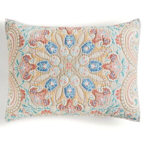 Martha Stewart Collection Artisan Regal Paisley Sham, Pink, 2 Available - Picture 1 of 3